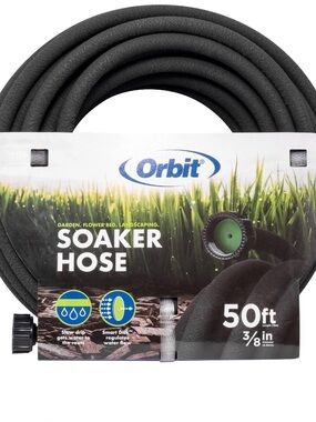 Orbit 50 Ft Soaker Hose 3/8” – Garden & Landscaping Watering Hose NEW